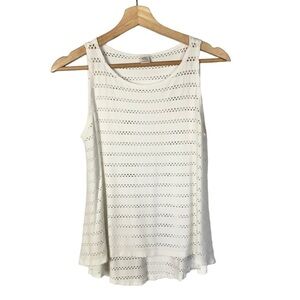 Only Hearts White Perforated Swing Tank Top S
